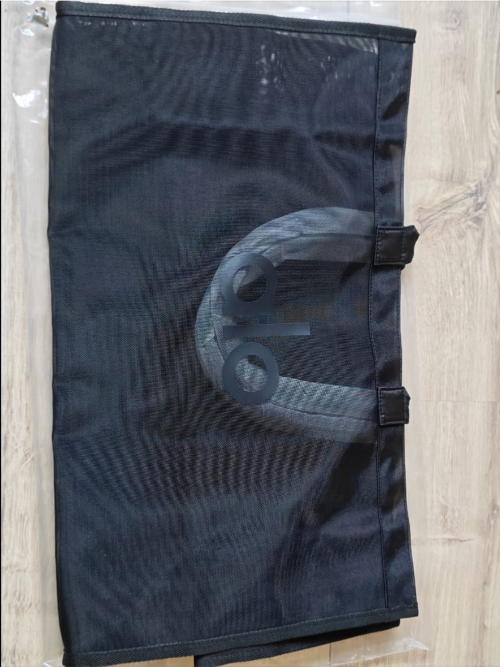 Alo Yoga Sheer Mesh Tote Bag Black Large Transparent Gym Beach Travel NWT